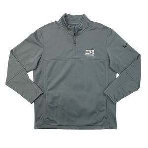 Nike Pullover Mens L Grey Therma Fit Cover Up 1/2 Zip Golf Fleece Lined Popover